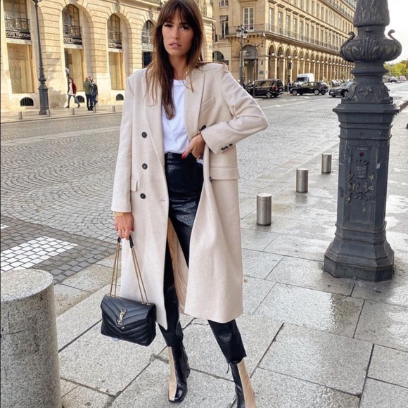 NWT Zara Wool Blend Coat - Picture 2 of 16